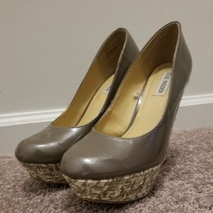 Pewter Steven Madden Wedges